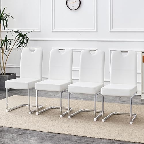 Set of 4 Thickened Dining Chairs with Built-in Spring Packages, Ergonomic Design for Comfortable Seating Experience, Perfect for Dining Room,