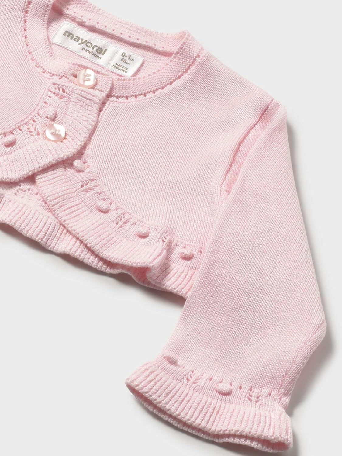 Mayoral Basic Knit Cardigan for Baby-Girls Baby Rose