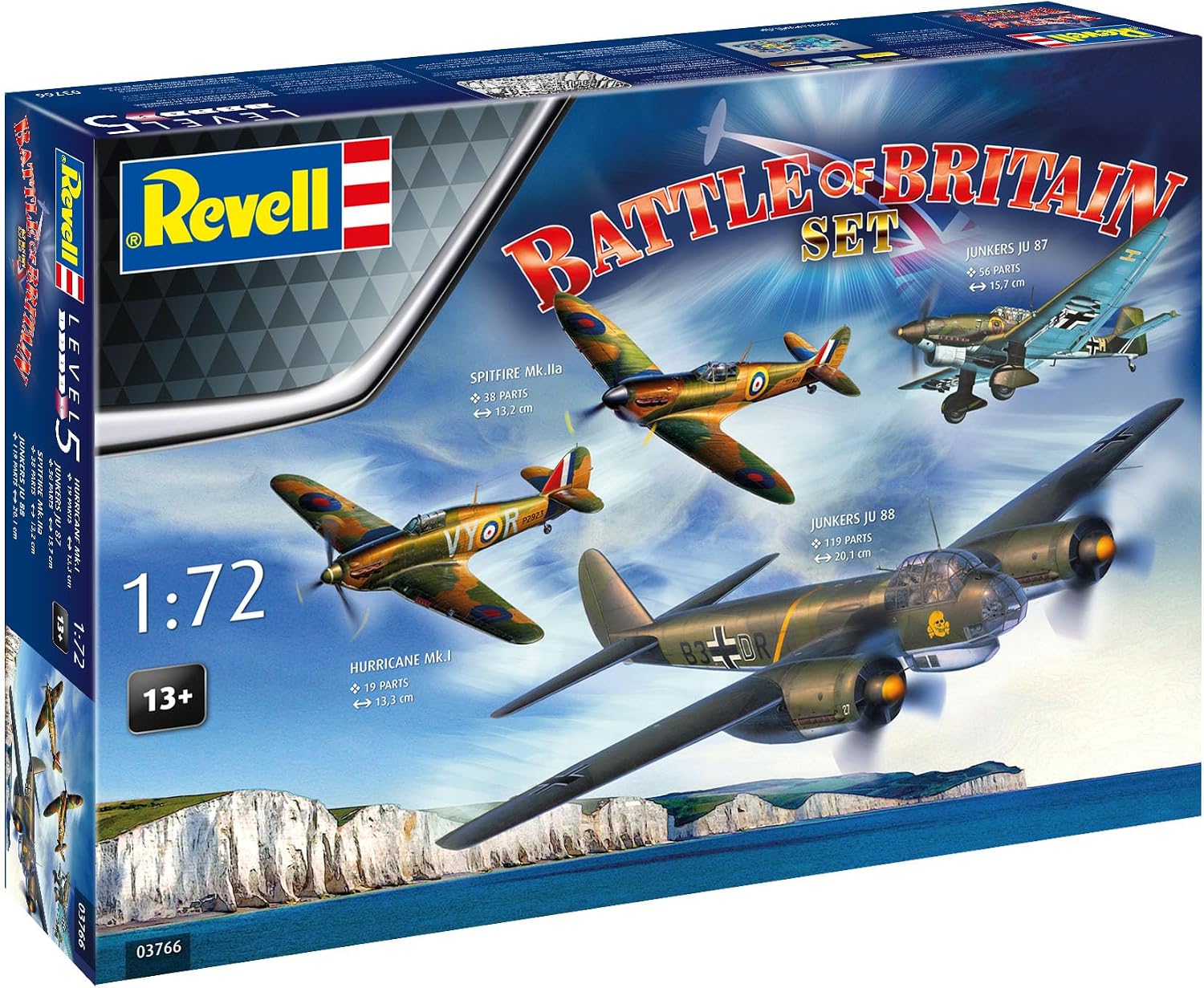 Revell 03766 Battle of Britain 85th Anniversary Set 1:72 Scale - Unbuilt/Unpainted Plastic Model Kit