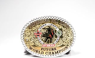 Big Country Toys PBR Future World Champion Clip-On Belt Buckle – Kids Dress-Up Accessory – Plastic Gold Belt Buckle with Bold PBR Graphics