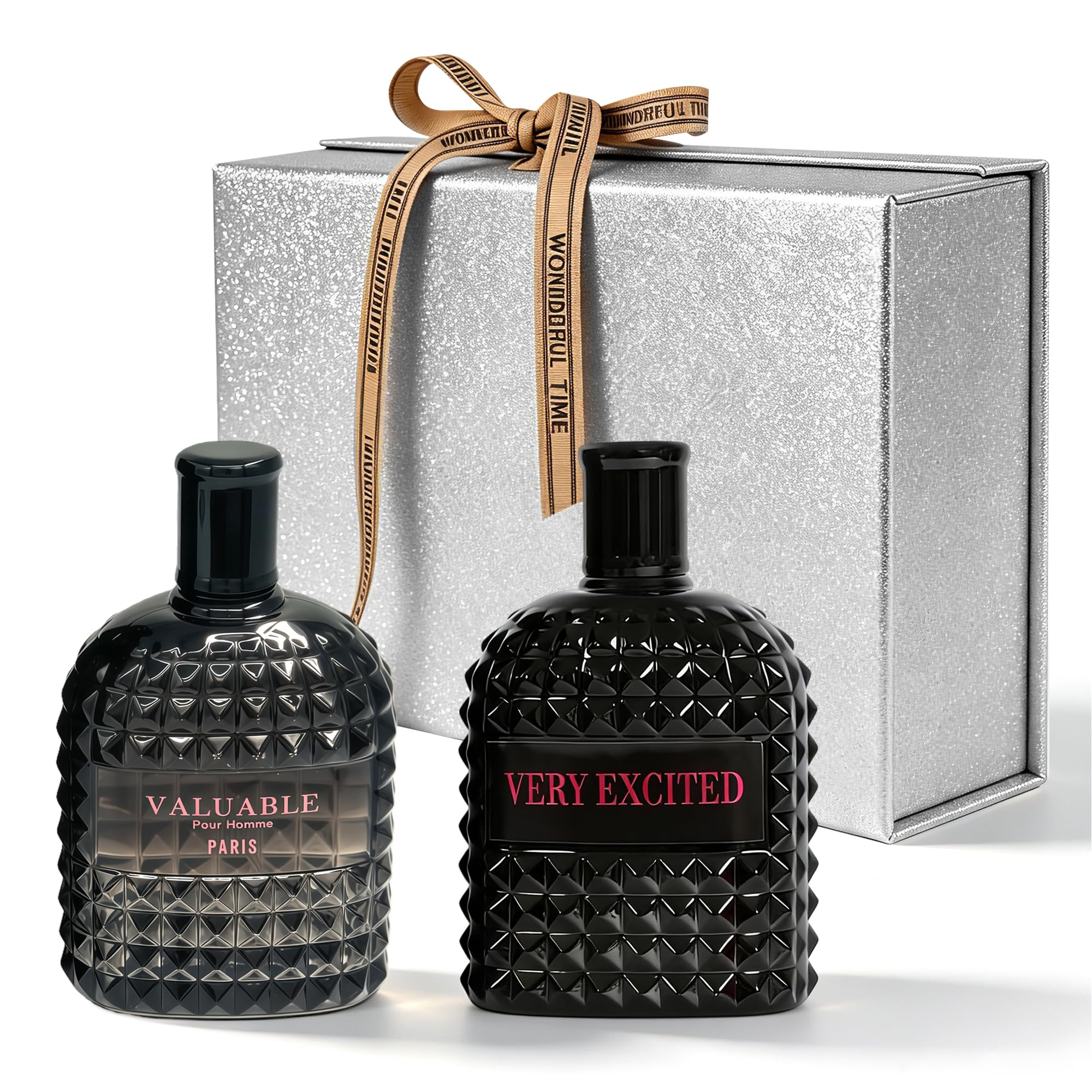 Valuable black&very excited black Men's Cologne Gift Set 2 x 3.4 FL oz Perfume | Luxury F…