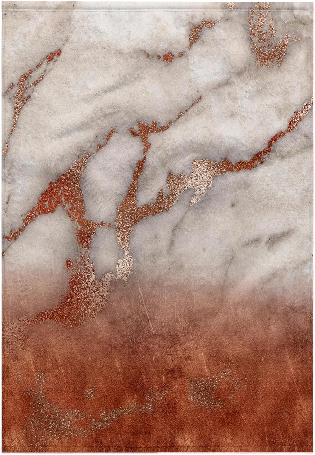 3dRose Luxury Grey Copper Ombre Gem Stone Marble Glitter Metallic Faux Print 22x30 Bath Hand Pool Towel