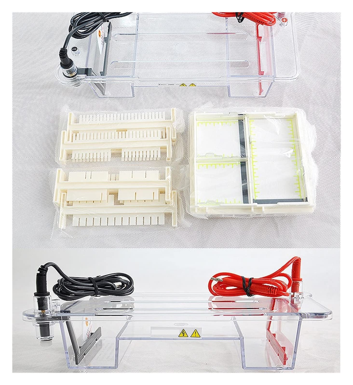Elektrophoresegerät, DYCP-31DN Horizontaler Elektrophorese-Tank Gel-Protein-Elektrophorese-Instrument Power Wire Tray Spot für gängige Proteine
