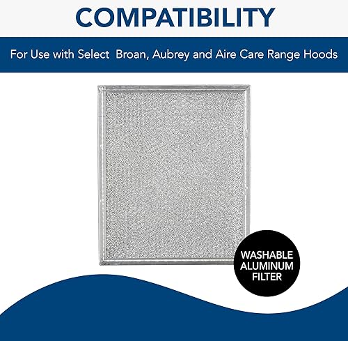 Miniatura 4 de Broan-NuTone Broan BP55, 8 x 9 12 pulgadas, filtro de grasa de aluminio para campana de rango