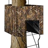 Big Game Treestand Camo Blind Cover&comma; 142"x35&period;5" Large Size Universal Tree Stand Accessories for Deer and Turkey Hunting with Silent Zips and 2 Pocket