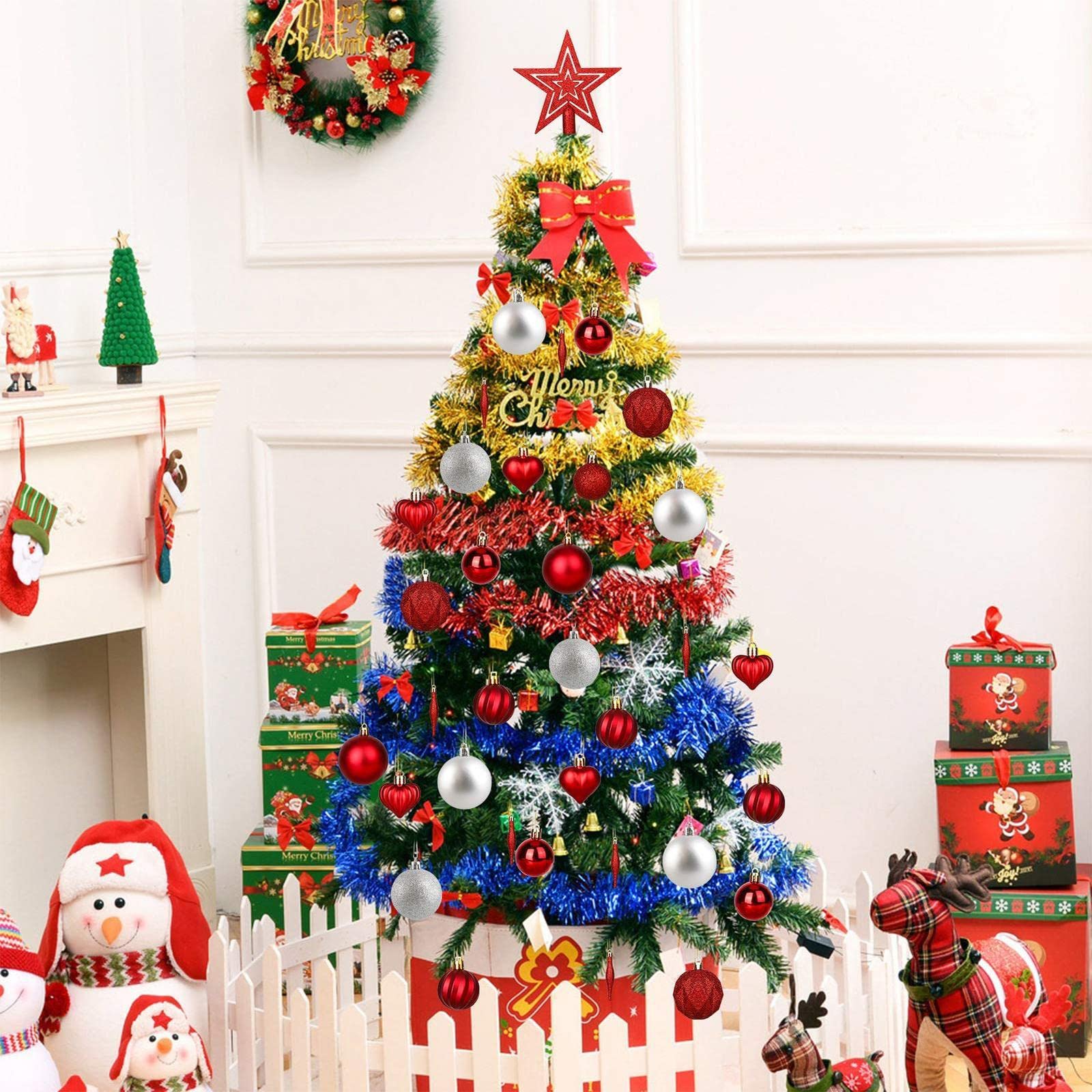 FANNITE 20 Palline di Natale Trasparenti, Palline di Decorazione in Acrilico, Palline di Plastica da Riempire, Palline di Natale (6 cm