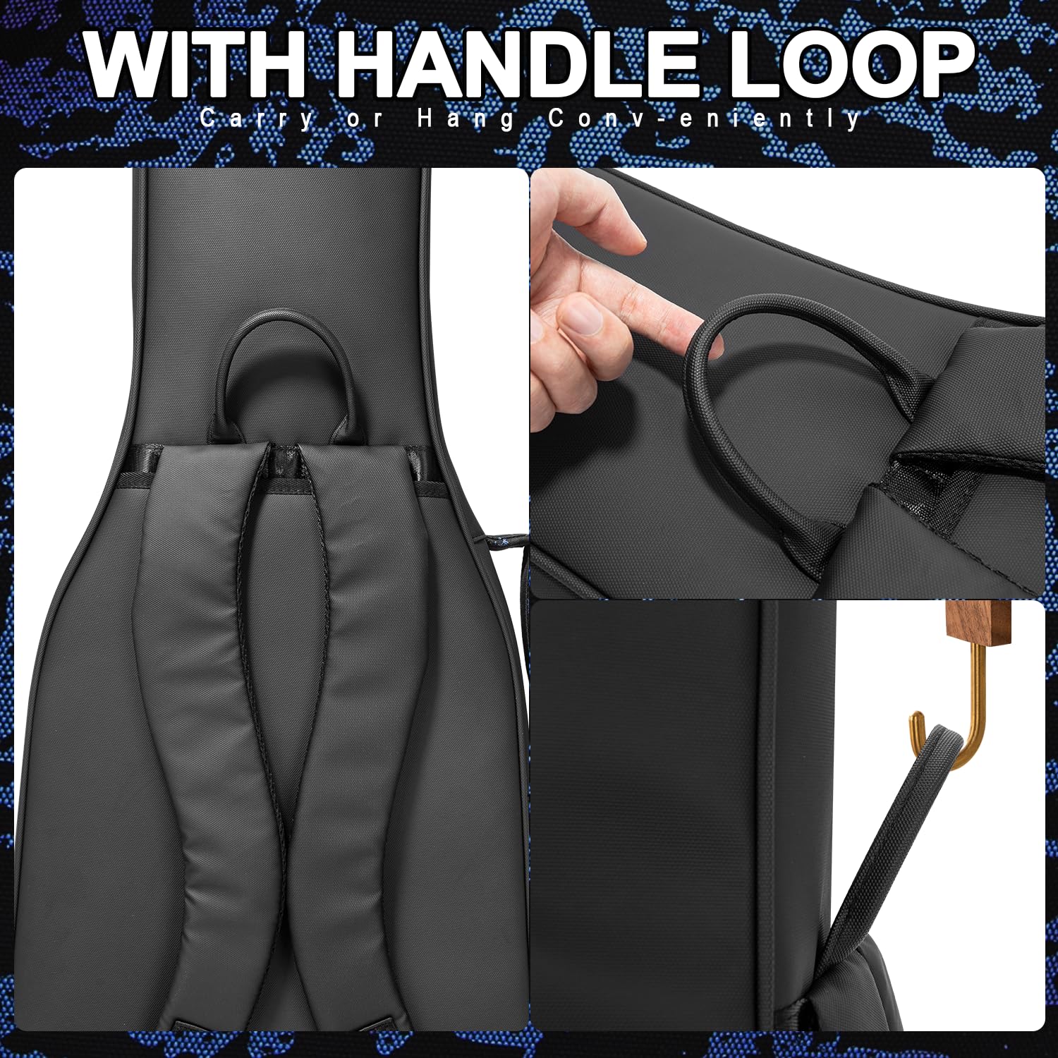 Bolsa para guitarra eléctrica de 41.7 pulgadas, funda suave impermeable de alta calidad con acolchado de 30 mm de grosor y reposacabezas fijo ajustable para el cuello, perfecta para guitarras