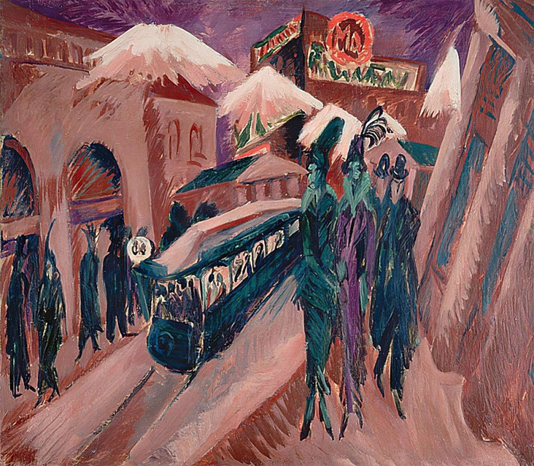 POSTERIIk Vintage Classic Picture Landscape Artwork Young Girl with Cigarette by Ernst Ludwig Kirchner Portrait Canvas Painting for Office Home Decor 60x90cm