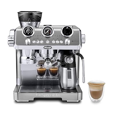 De'Longhi La Specialista Maestro Espresso Machine with Grinder, Auto & Manual Milk Frother – Bean-to-Cup Cold Brew Coffee with Cold Extraction Technology, Variable Temp & Tamping Tool, 8 Drink Presets