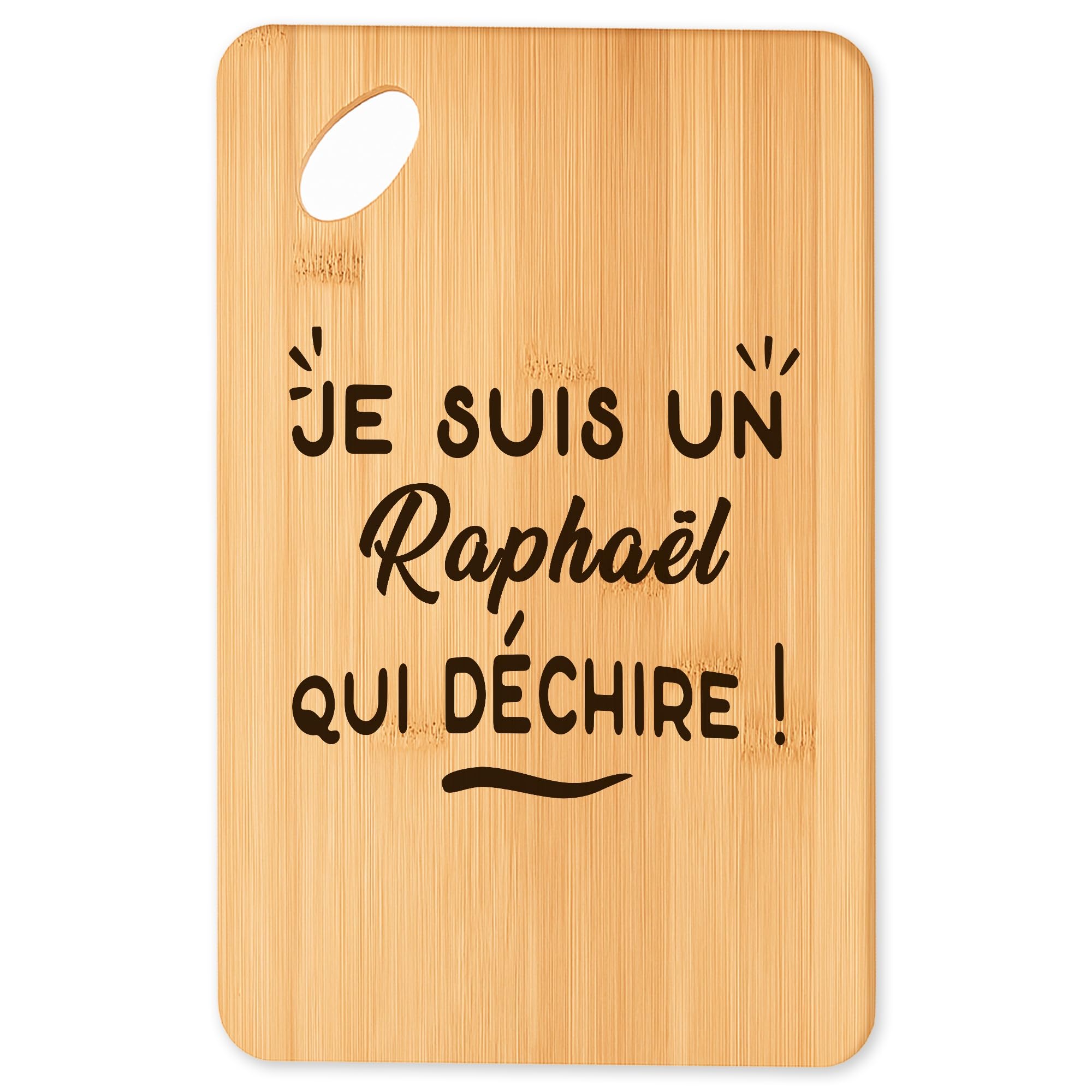 Planche à découper Raphael en bambou contre l'usure des couteaux