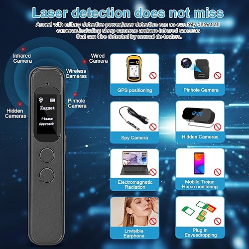Miniatura 5 de Detectores de cámara oculta mejorados, detector de cámara oculta, detector de errores, detector antiespía, protector de privacidad, detector de