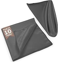 Vista 571 de Ultimate Textile -1 docena - Reversible Shantung Satin - Majestic - Servilletas de tela Majestic de 17 x 17 pulgadas color azul pizarra