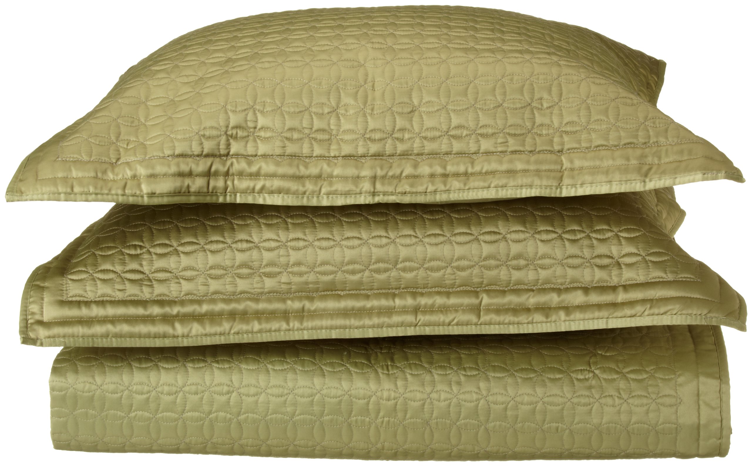 Epoch Hometex, Inc Ancient Coin King Quilt and Sham Set, Wasabi
