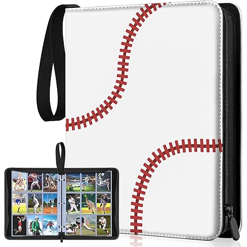900 Pockets Baseball Card Sleeves Binder for Trading Card, Baseball Card Sleeves Card Holder Album Protectors Set Fit for Football Cards,Sport Cards