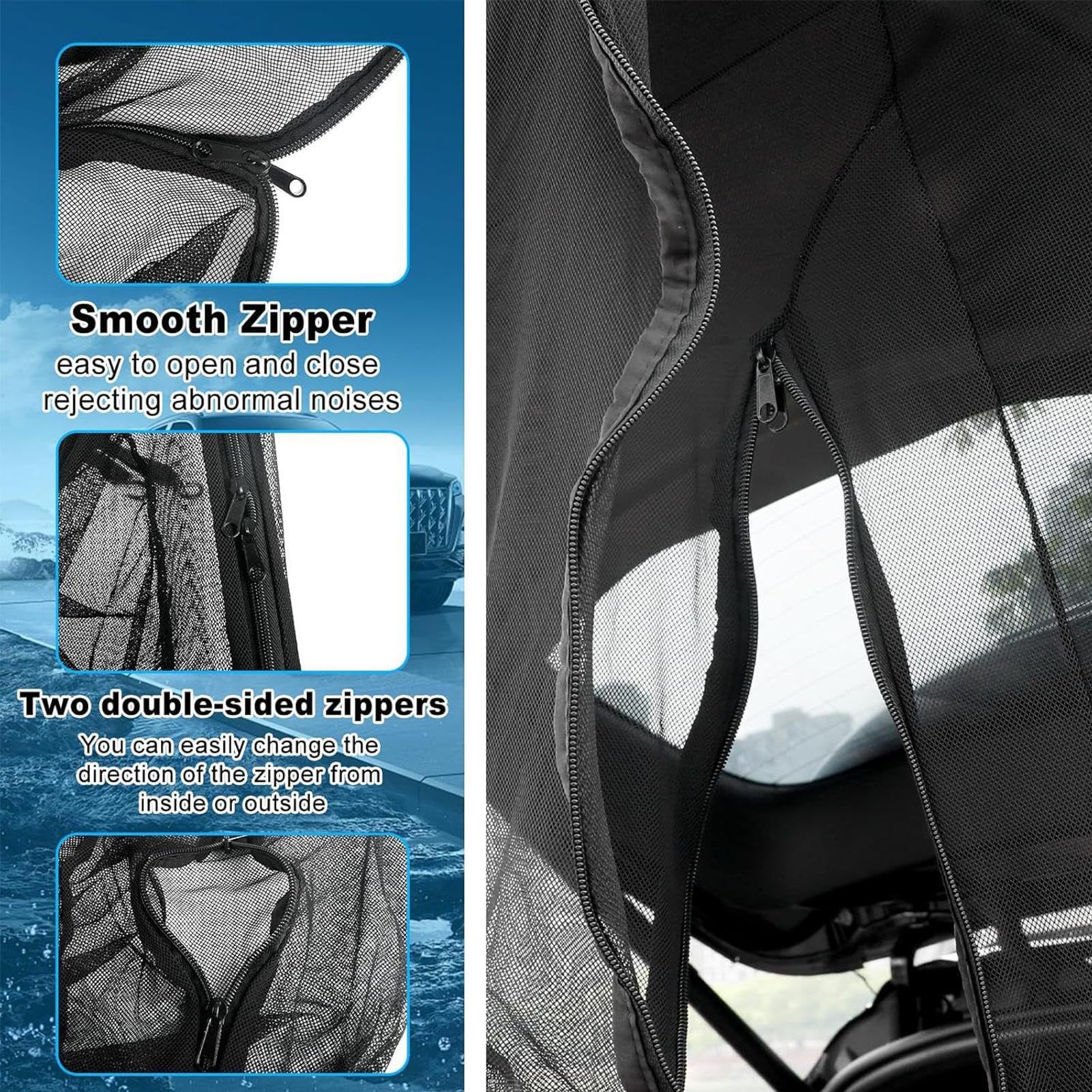 Tenda Da Portellone Posteriore Per SUV Rete Privacy Anti-Insetti | Tenda Da Sole Ventilata Per Auto Per Veicolo, Spiaggia, Camper, A Bordo Strada, Lunghi Viaggi, Viaggio, Pianale Del Pick-Up