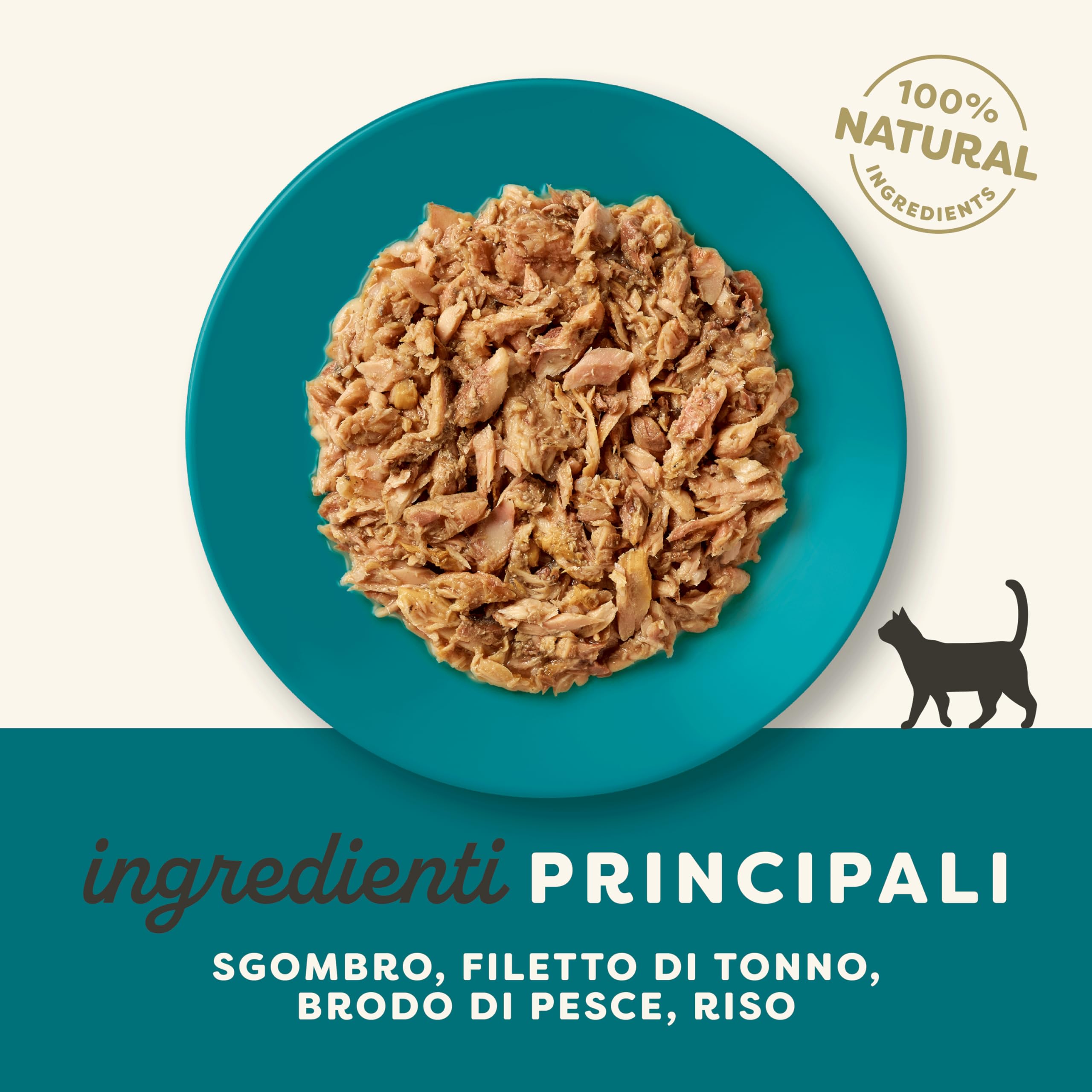 Applaws 100% Natural Cibo Umido per Gatti, Gusto Pesce Oceano - Confezione da 24 lattine da 156 g