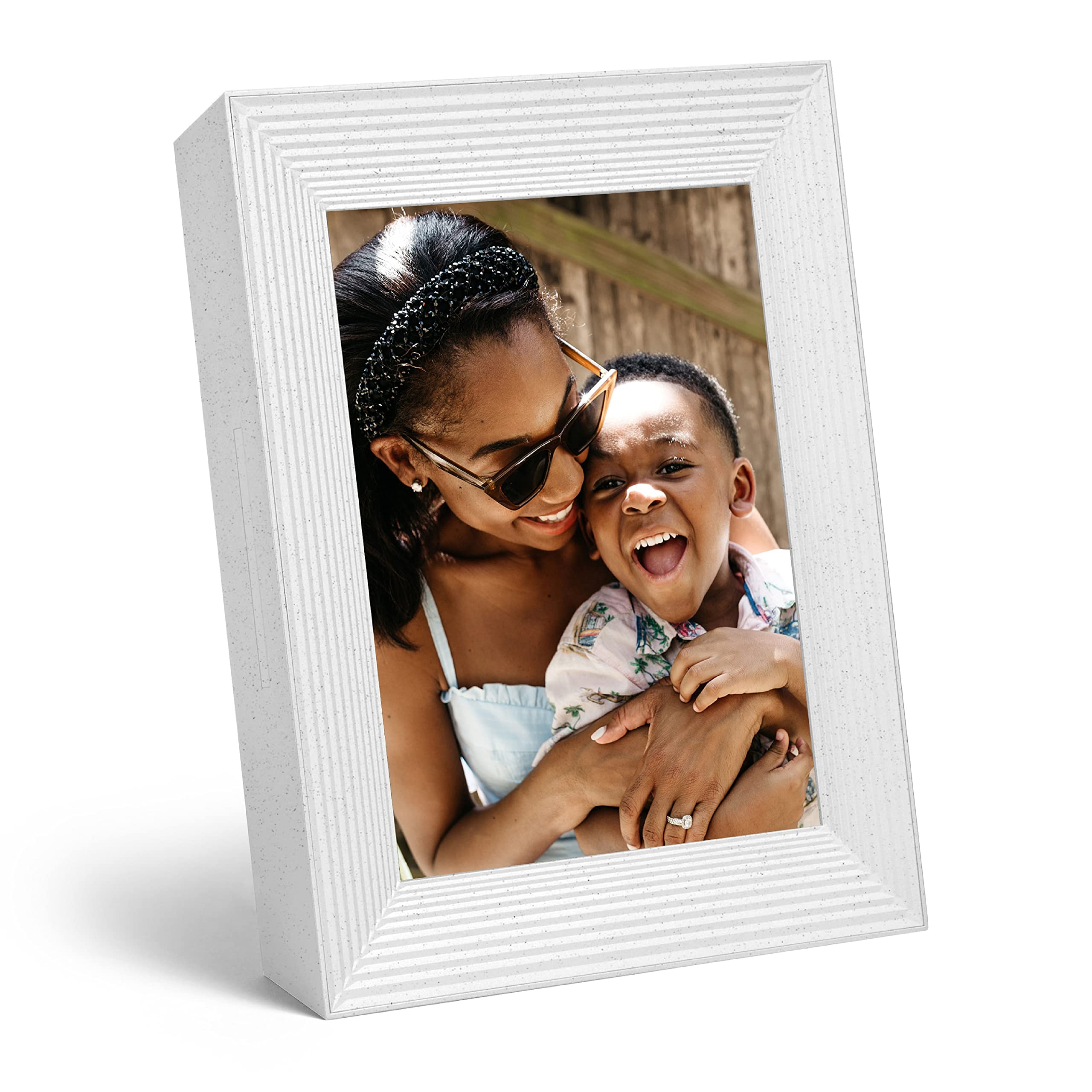 Aura Mason HD Smart Digital Picture Frame 9 Inch White Quartz