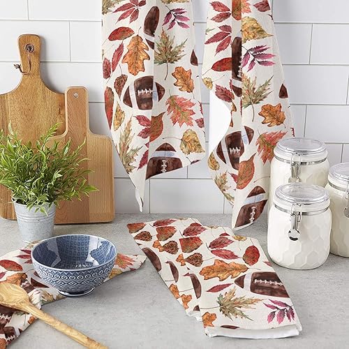 Miniatura 3 de Juego de 2 paños de cocina reversibles para secar platos, juego de 2 paños de cocina de algodón absorbentes para encimera de cocina, paños de cocina