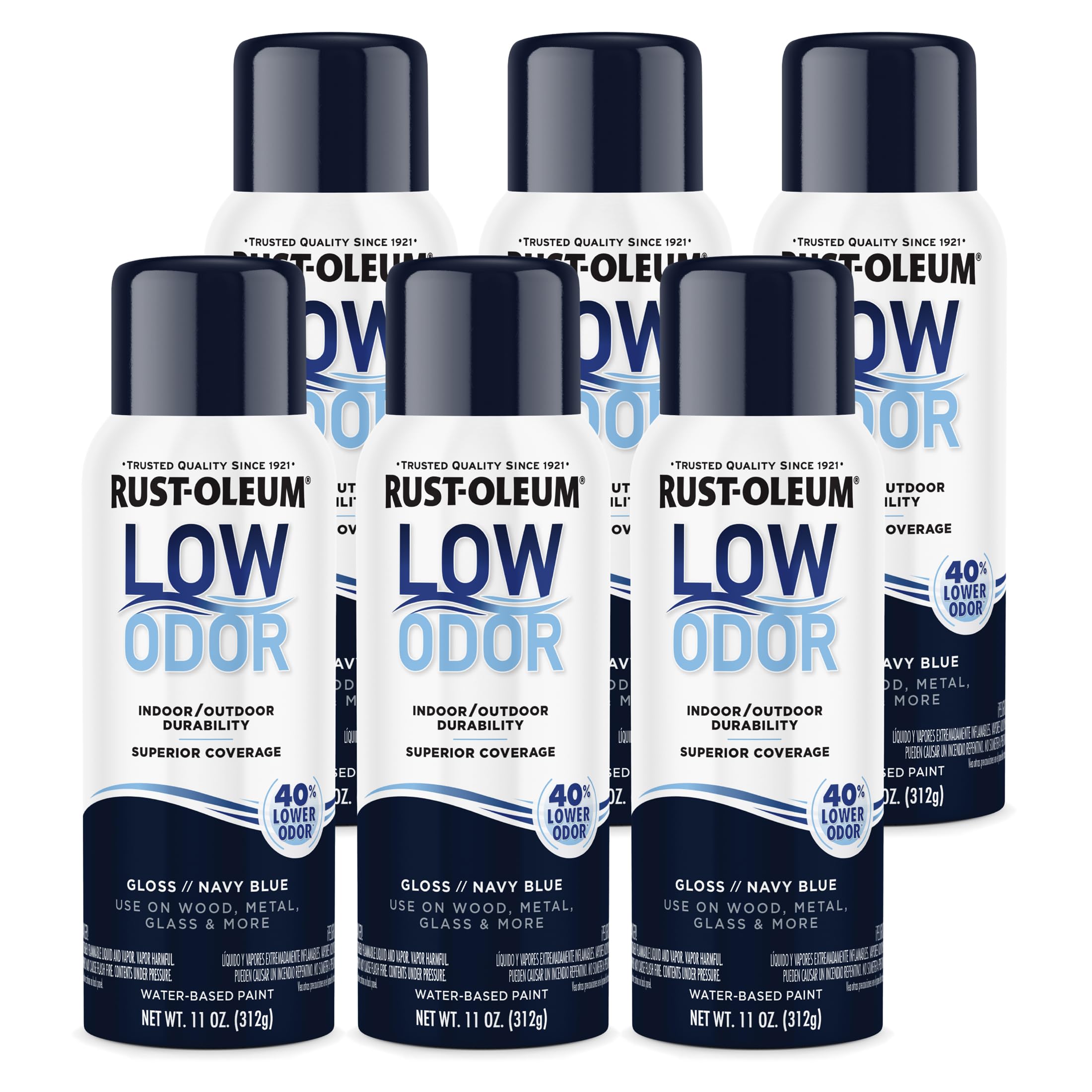 Rust-Oleum Low Odor Premium Spray Paint, Gloss Navy Blue