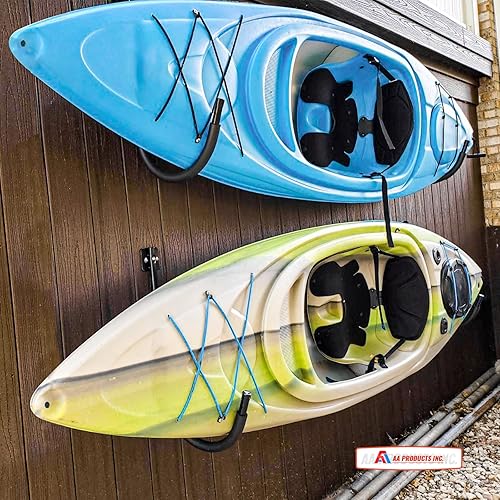 Miniatura 6 de AA Products - Perchero de almacenamiento para kayak, accesorios para kayak, accesorios de montaje en pared, ganchos para colgar en interiores y