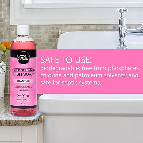 Miniatura 10 de Fuller Brush Super Strength Liquid Dish Soap  Economical  Use Much Less  for Dishes, Glasses, Silverware, Utensils, Pots, Pans, Countertops, Tables
