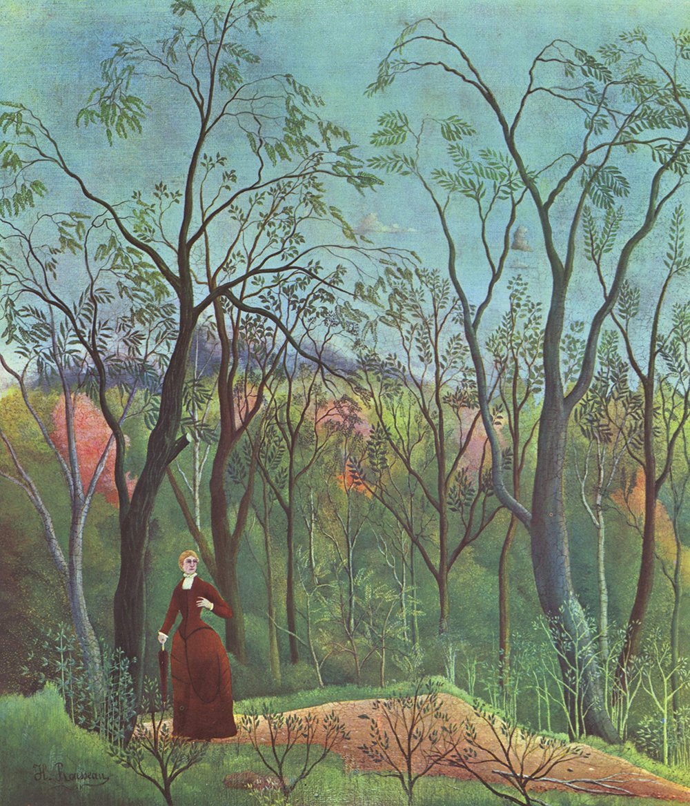 Cadre Henri Rousseau Trees salon moderne grand format