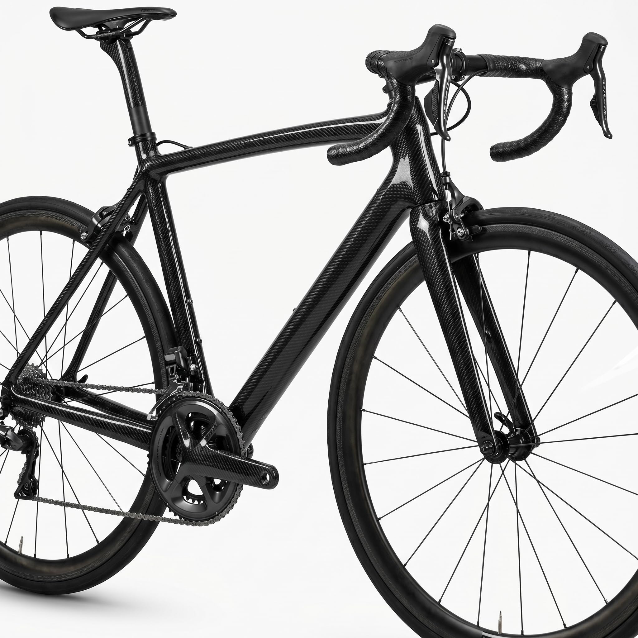 Adesivi protettivi per telaio bici, materiale in fibra di carbonio 5D antigraffio Protezione antiusura per bicicletta, adatta a mountain bike, bici da strada e bici pieghevoli, colore nero.