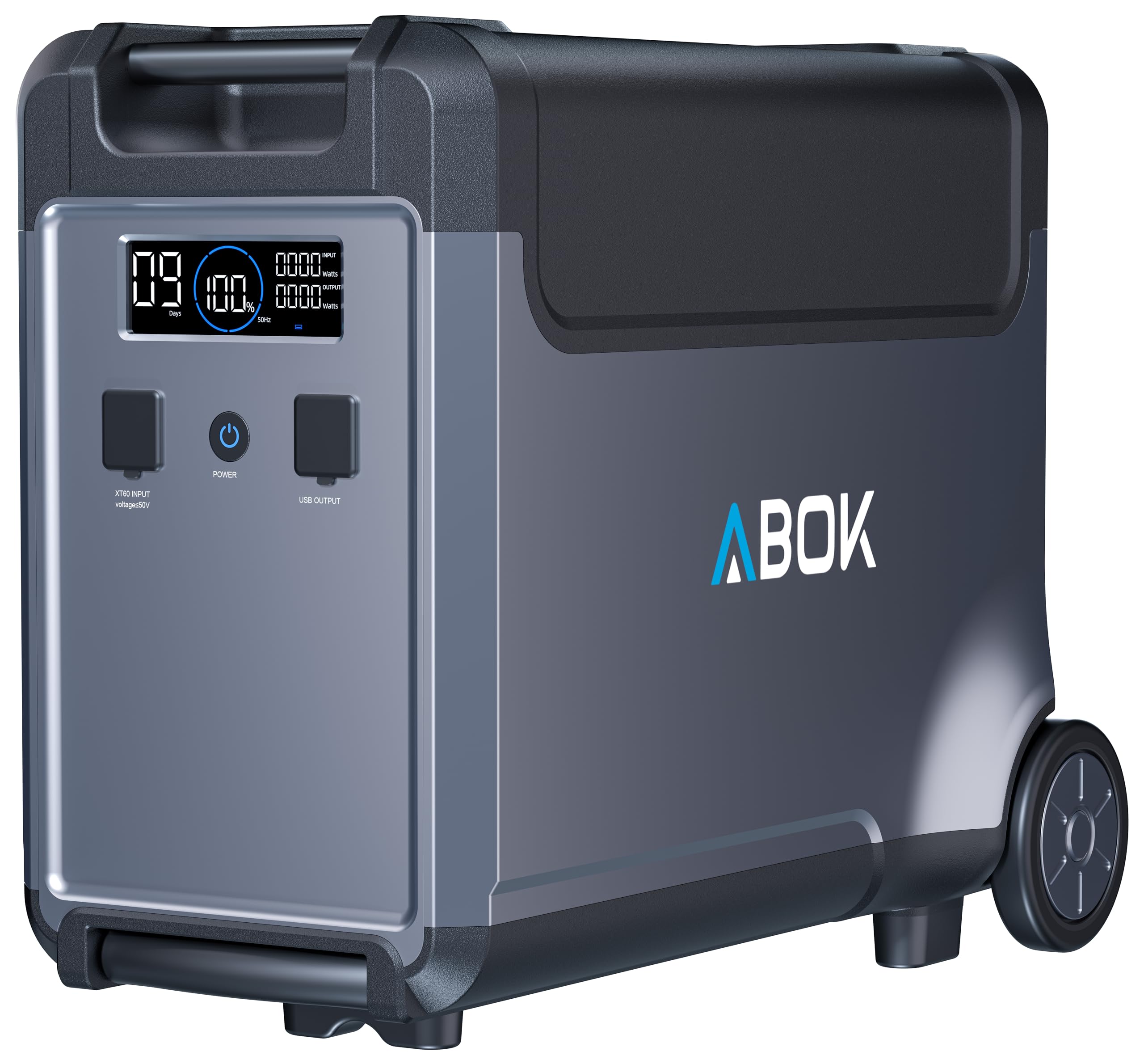 ABOK Ark3600 Zusatzakku 3840Wh, LiFePO4 für Tragbare Powerstation, Off-Grid | Erweitert den Solargenerator auf bis zu 11.520Wh, mit langer Laufzeit, App-Status und zuverlässigem Off-Grid-Backup.
