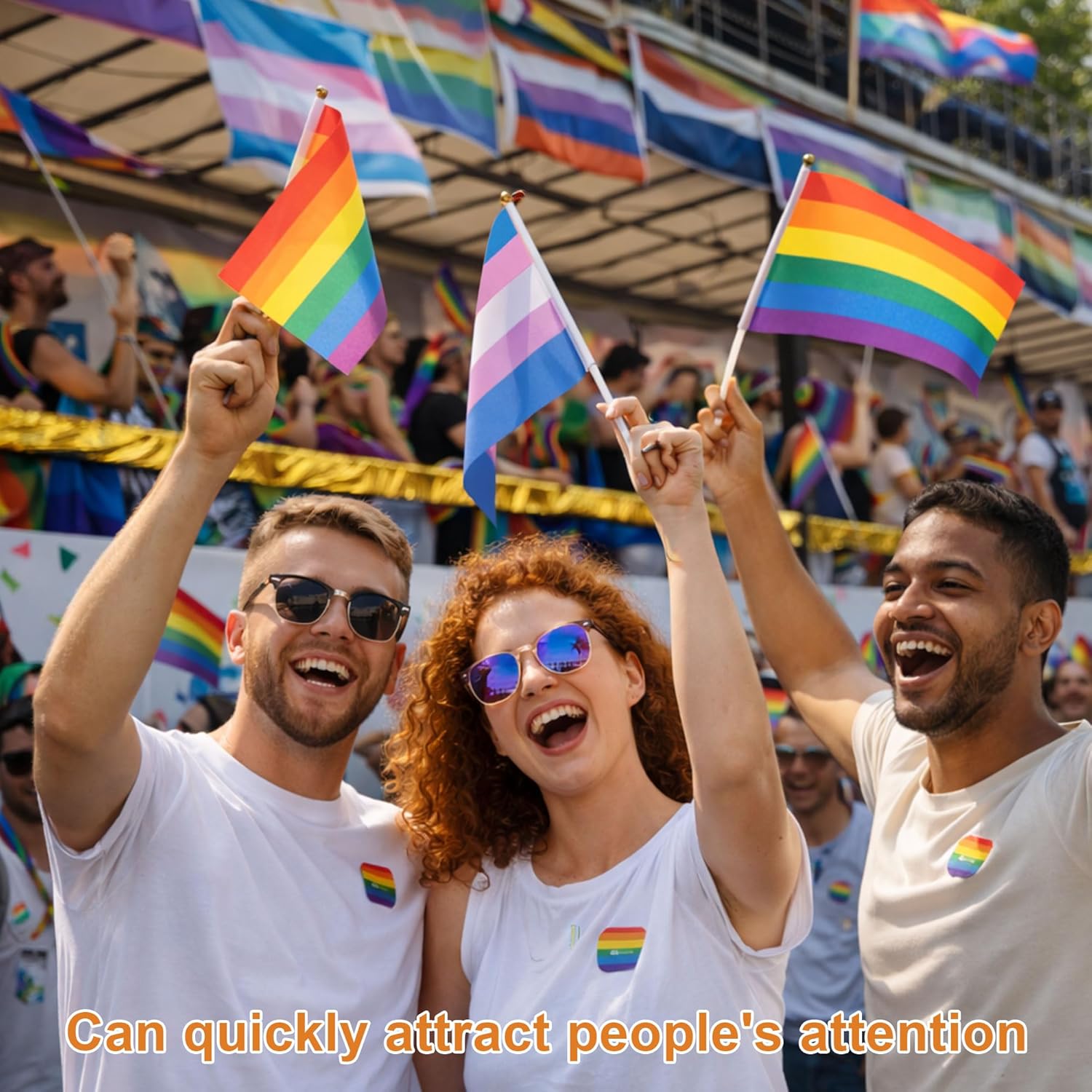 200 Pcs Mini Pride Flags Set LGBT Small Flag Hand Held Progress Rainbow Gay Genderqueer Asexual Nonbinary Lesbian Intersex Transgender Genderfluid Abrosexual Pansexual Bisexual Party Dec（10 Styles）