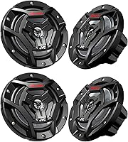 Vista 1 de JVC (4) CS-DR6200M 6.5" 600w 2-Way Marine ATV Powersports Altavoces de motocicleta