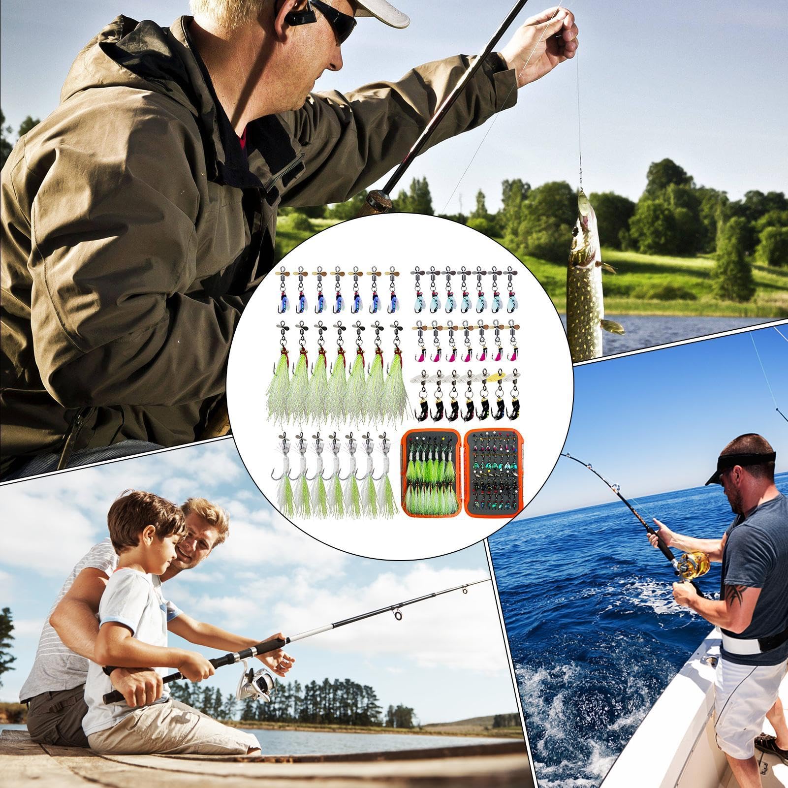 Jig Heads for Fishing, Kit de Plantillas de Pesca en Hielo Juego de Gancho