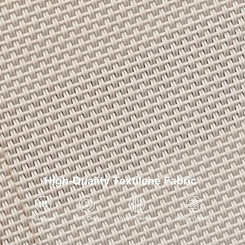 Miniatura 4 de PURPLE LEAF Juego de tumbona para patio, sillón al aire libre, playa, piscina, tumbona para tomar el sol, tumbona reclinable, sillas de bronceado