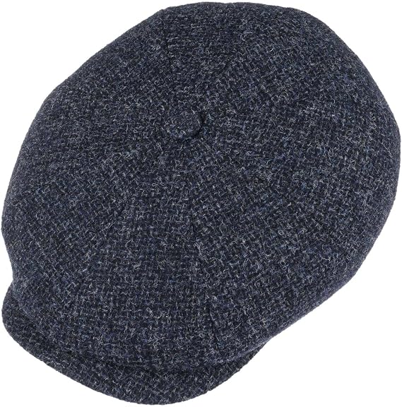 Stetson Hatteras Shetland Wool Flat Cap Lined Cotton Men Fall Winter