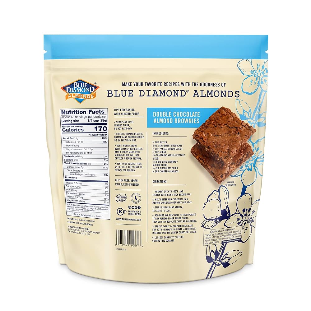 Amazon.com : Blue Diamond Almonds Almond Flour, Gluten Free