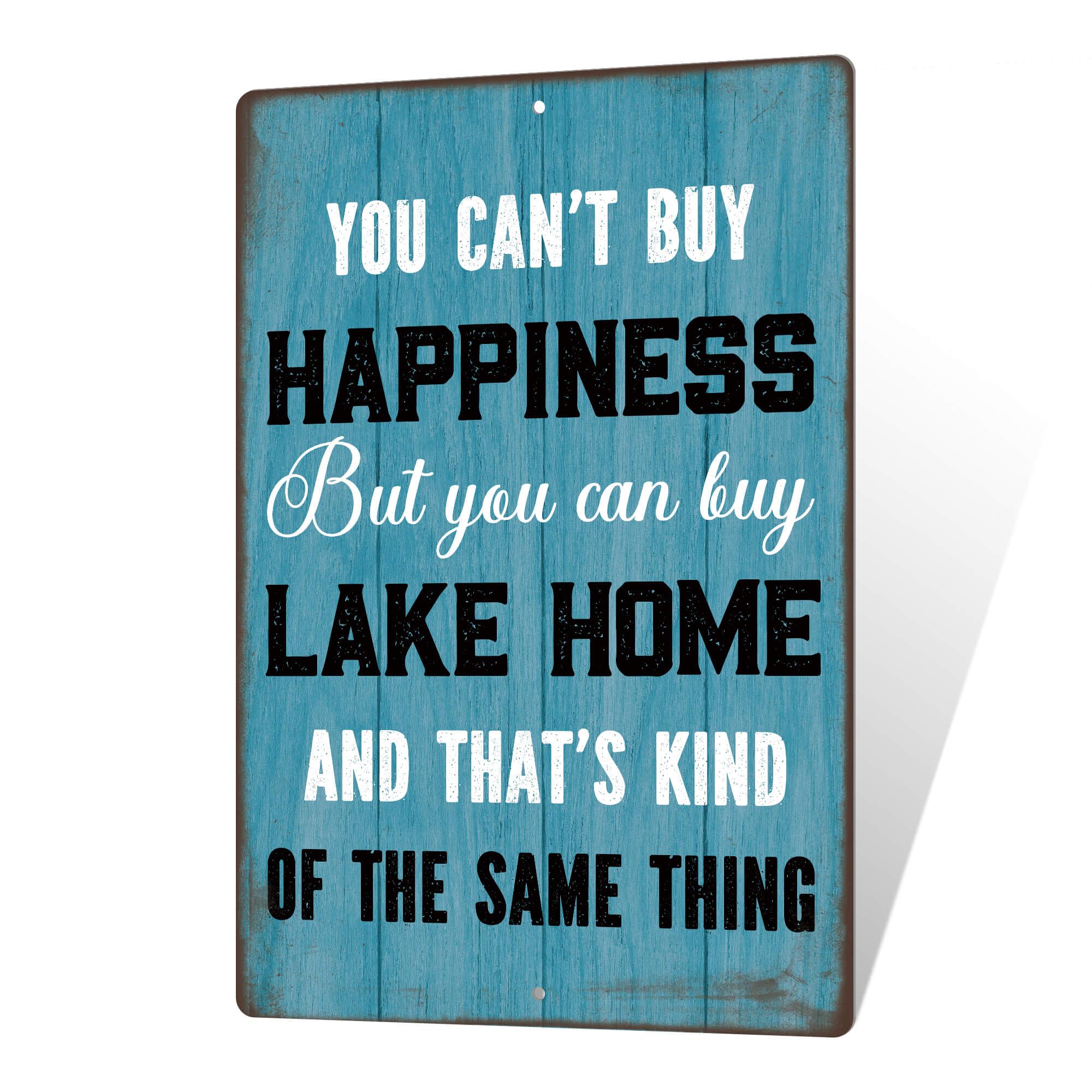 Kwqdozf As Pic Lake House Decor For Home Vintage Metal Signs You Can’t Buy Happiness But C