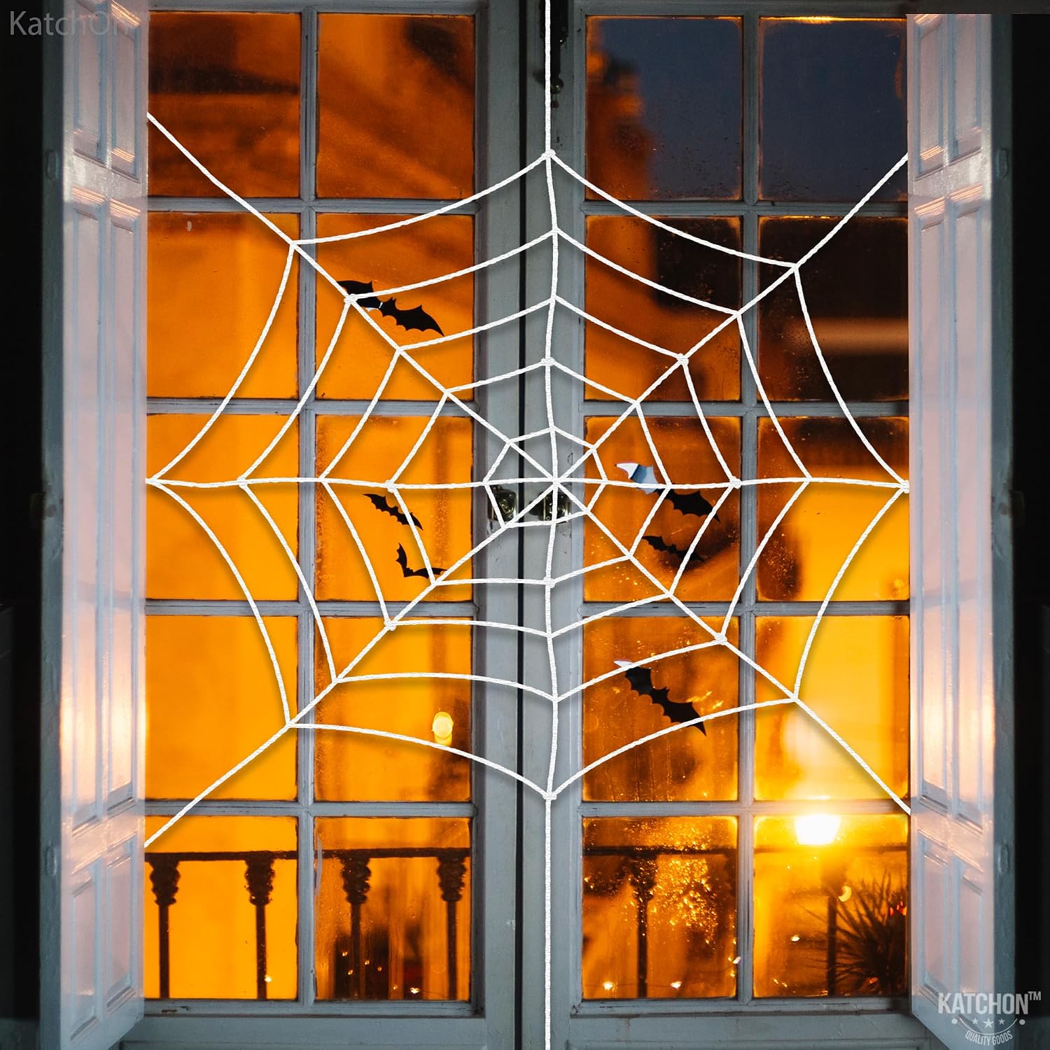 KatchOn, Rope Spider Web - 5 Feet |Spider Web Halloween Decorations for House Outdoor | Spider Web Decorations | Halloween Yard Decorations for Summerween Party Decorations