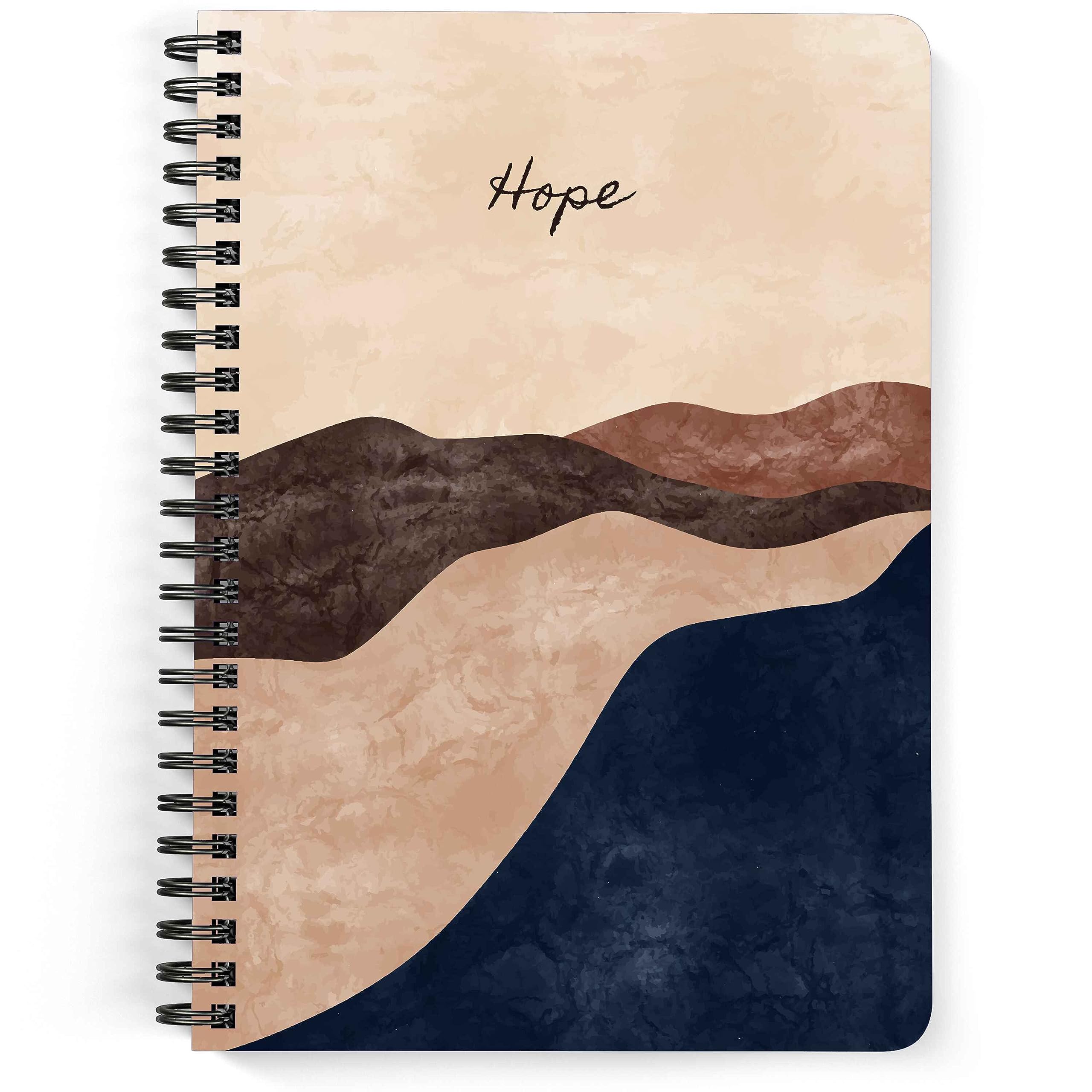 Drapvision A5 Soft Cover Notebook | Journal | Diary | 125 GSM Bond Paper | 60 Plain Pages | Included Planner, Calendar & Personal Info Pages | Design: Hope