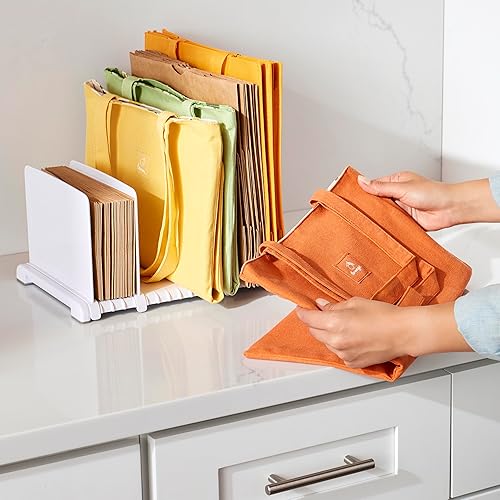 Miniatura 5 de YouCopia StoraBag - Organizador de bolsas de compras reutilizable, separadores de estantes ajustables para más de 20 bolsas de mano, tela,