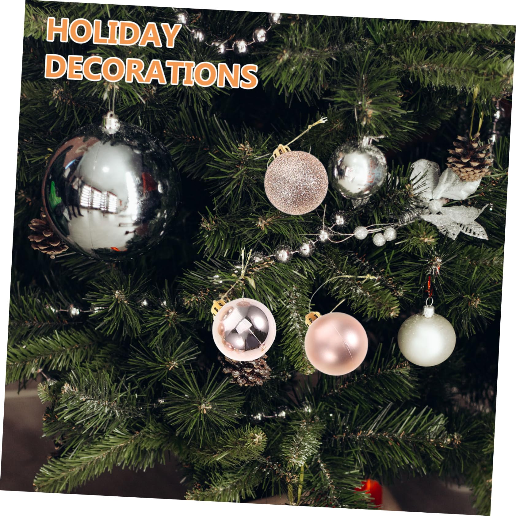Homoyoyo 100stücke Weihnachtsbaumschmuck Hängeschmuck aus Abs-Material Weihnachtskugeln zum Aufhängen für Dekoration und Geschenke