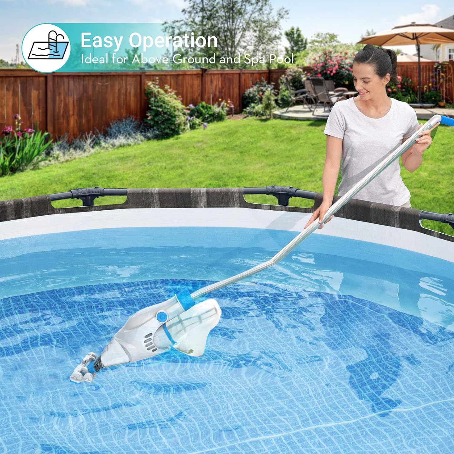 Amazon.com: Aspiradora de piscina recargable de mano AIPER Smart, funciona  con batería, para piscina y spa con cabezal de cepillo de fregado, bolsa  exclusiva, ideal para piscinas sobre el suelo, piscinas pequeñas,