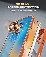 Vista 633 de Miracase Funda magnética para iPhone 14 de 6.1 pulgadas, protector de pantalla de vidrio templado integrado + protector de lente, compatible