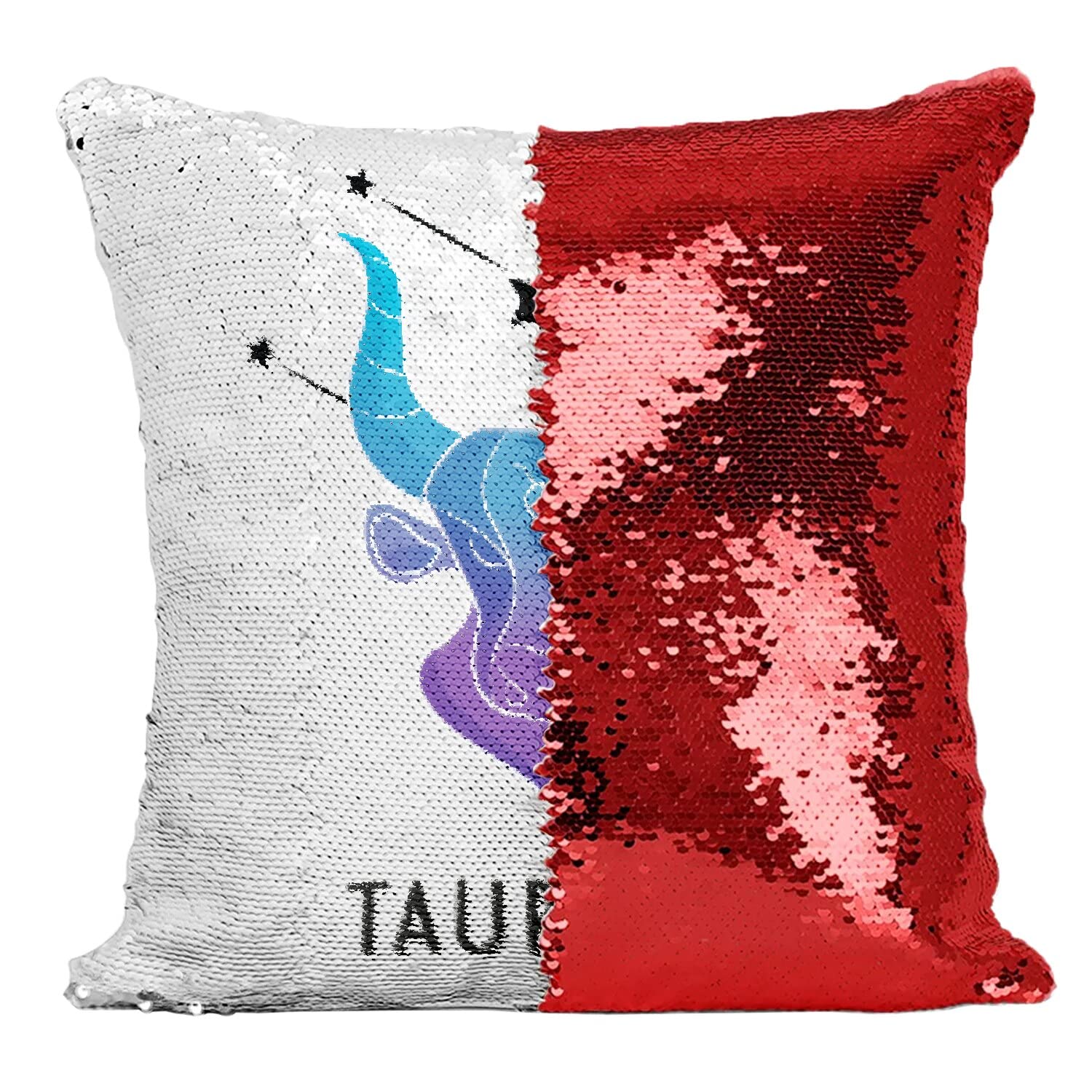 Coussin Sequin Rouge Taureau : Rompez la Monotonie de Votre Déco Salon