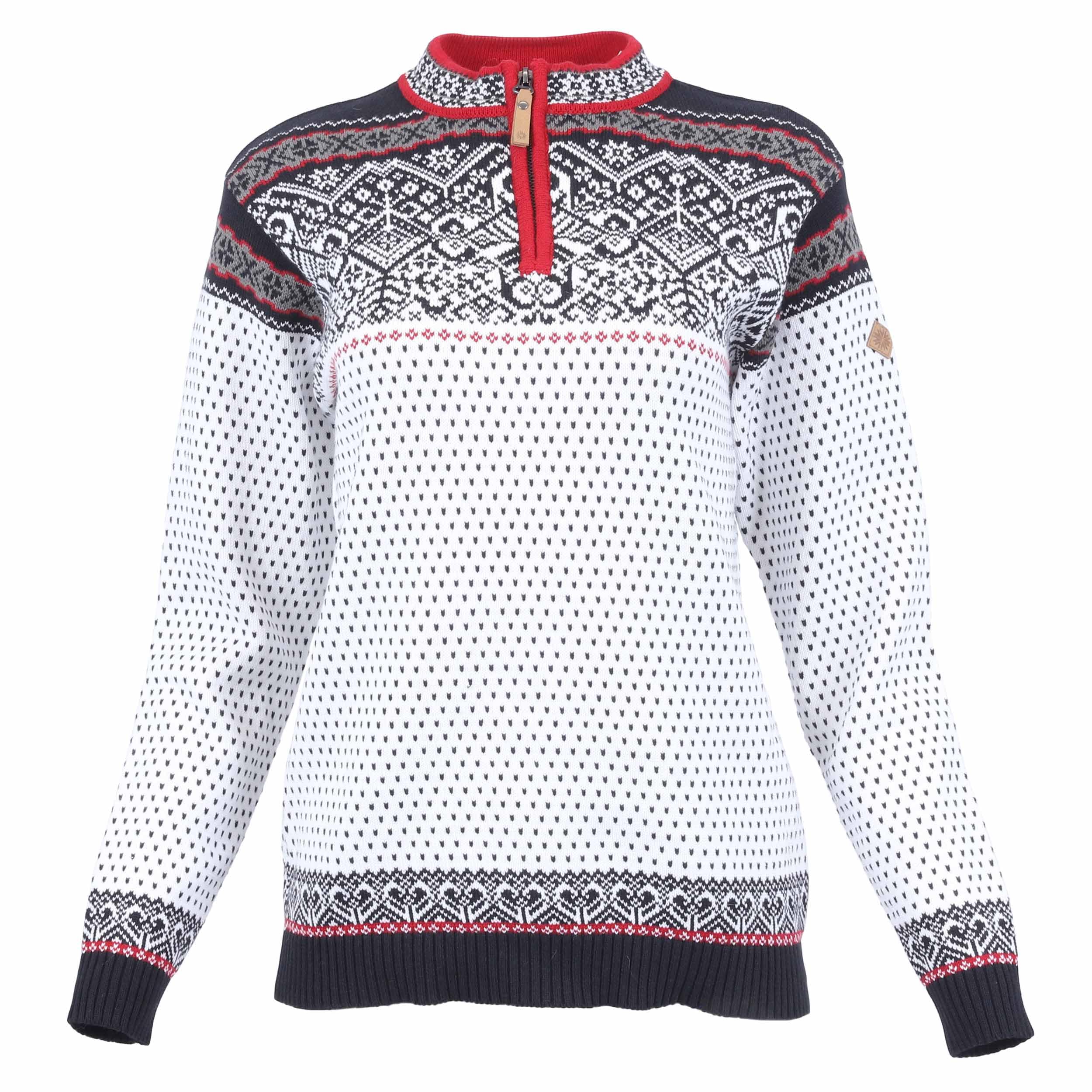 Icewear Women's White Baldur Jumper With Norwegian Pattern For (, M)
