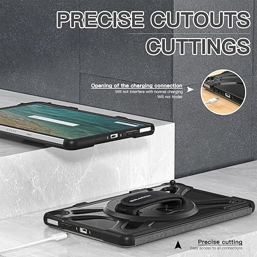 Miniatura 6 de BRAECN Fire Max 11 13th Generation Case 2023, with 360 Rotating Hand Strap and Kickstand &Pencil Holder,Shoulder Strap,Keyboard Adsorption Interface