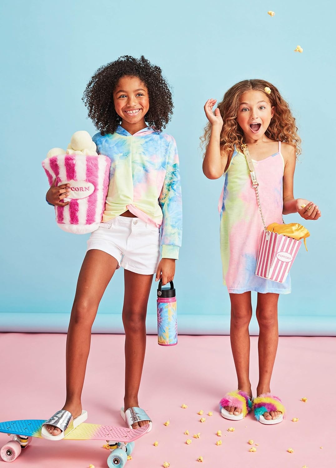 iscream Foodie Fun Plush 13" Popcorn 6-piece Set with Embroidered Accents