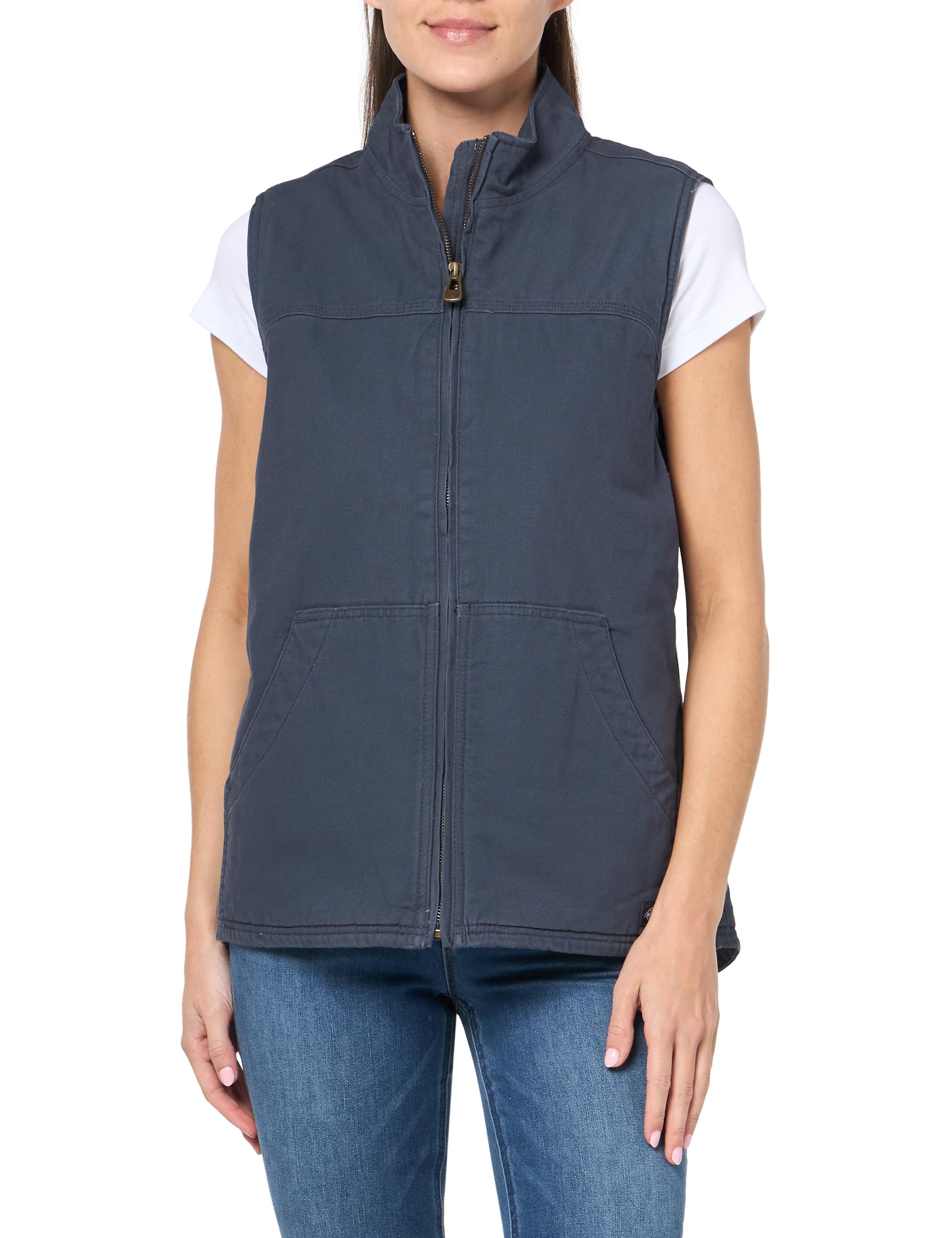 Dickies, Women's, Sherpa Duck Vest, Diesel Gray, XL