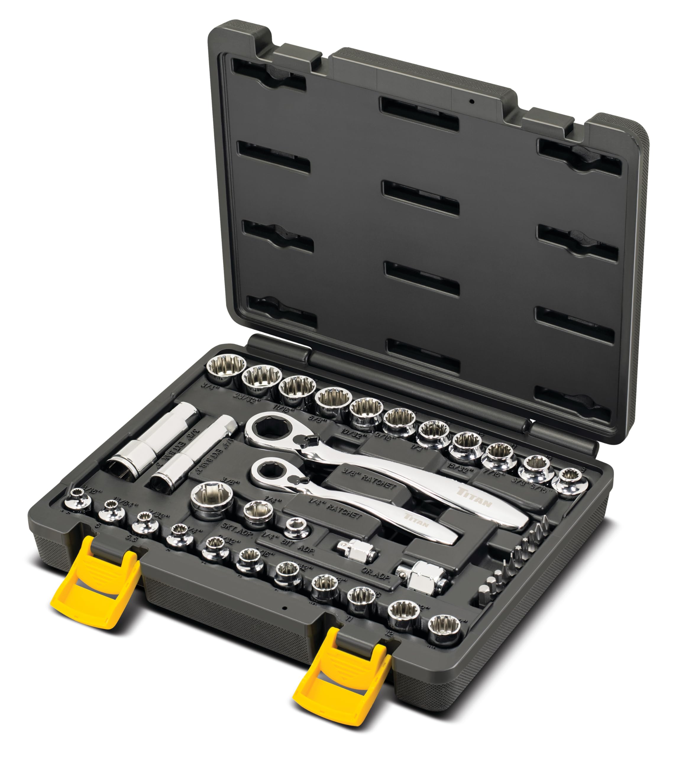 Amazon.com: Titan 17441 1/4-Inch & 3/8-Inch Drive 41-Piece