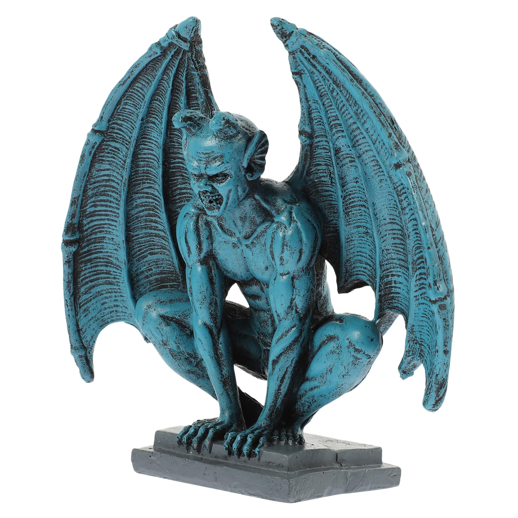 Cabilock 2 Pezzi Gargoyle Statue Figurine Da Giardino Statue Ornamenti Giocattolo Da Esterno Drago Giardino Solare Decorazione Angelo Rana Statua Accessori Da Delle Fate