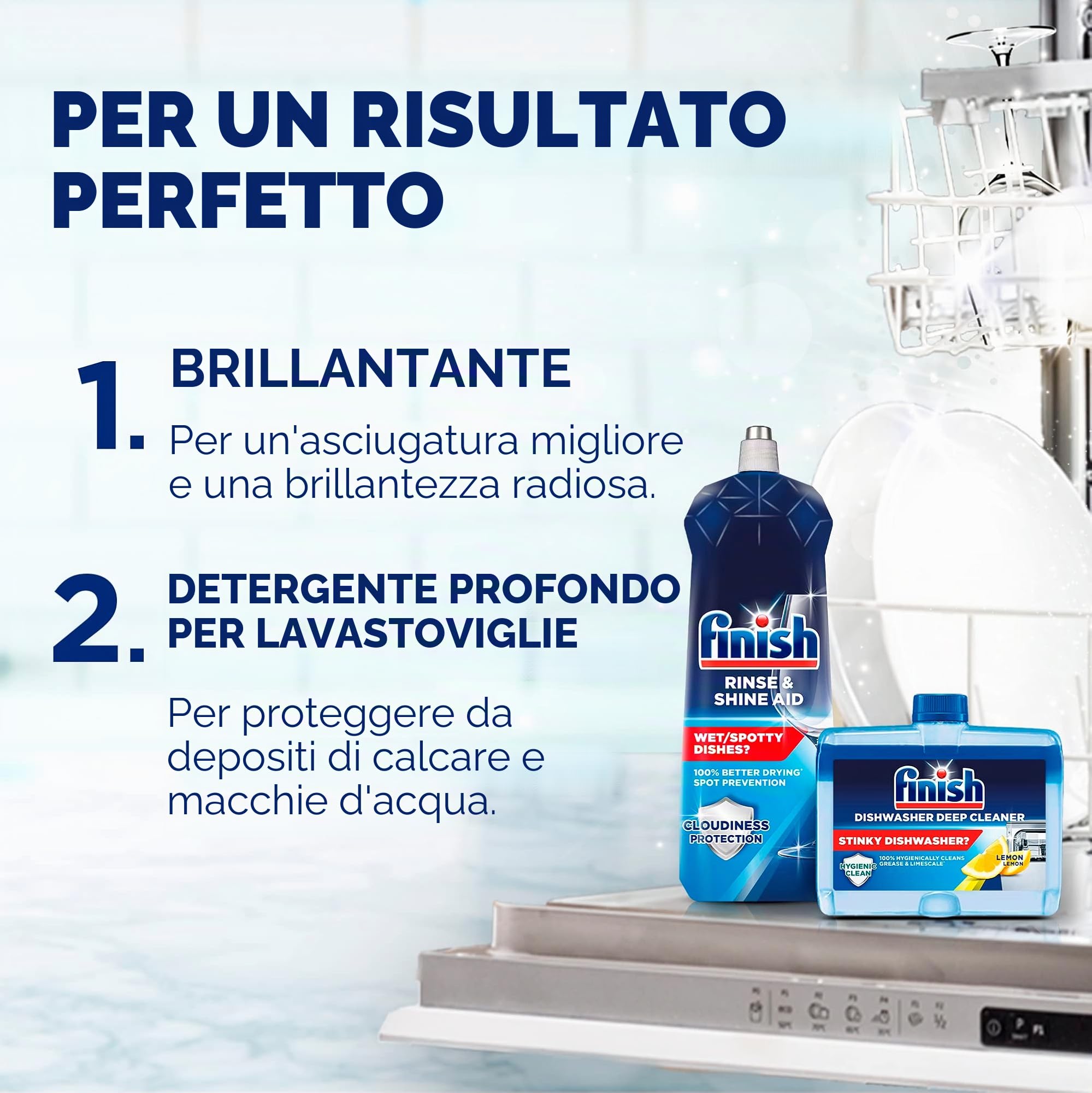 Finish Pastiglie per lavastoviglie Classic senza fosfati – pastiglie per lavastoviglie per la pulizia di base dei piatti – Confezione risparmio con 125 pastiglie Finish