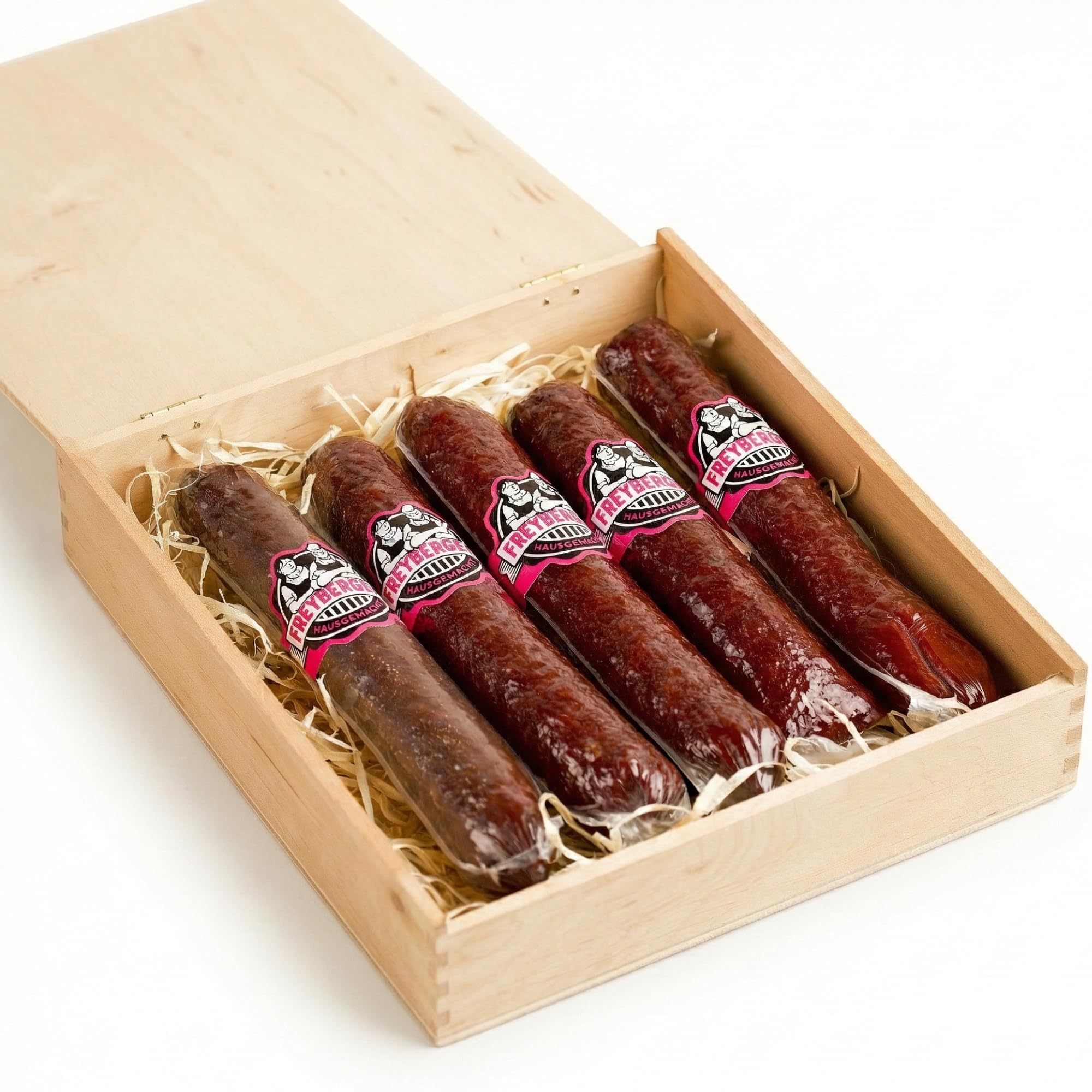Cigare de saucisse de salami dans un coffret cadeau noble comme cadeau extraordinaire pour les hommes | cadeau drôle | Idées cadeaux de viande | Mini snack à la saucisse de Bavière - Allemagne